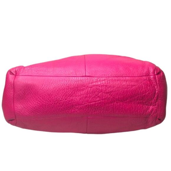 COACH Madison Phoebe Tumbled Hot Pink Leather 3 Section Shoulder Bag VINTAGE - Picture 7 of 17